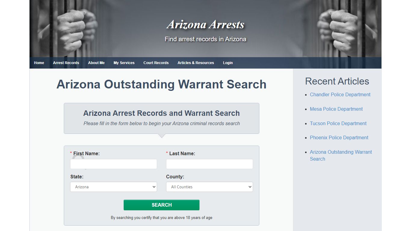 Arizona Outstanding Warrant Search - Arizona Arrests